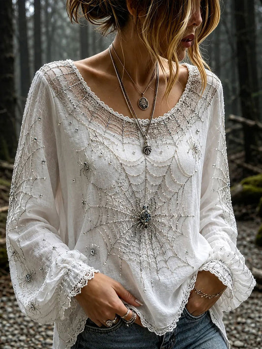 Women's Gothic Style  Cotton Linen Shirt