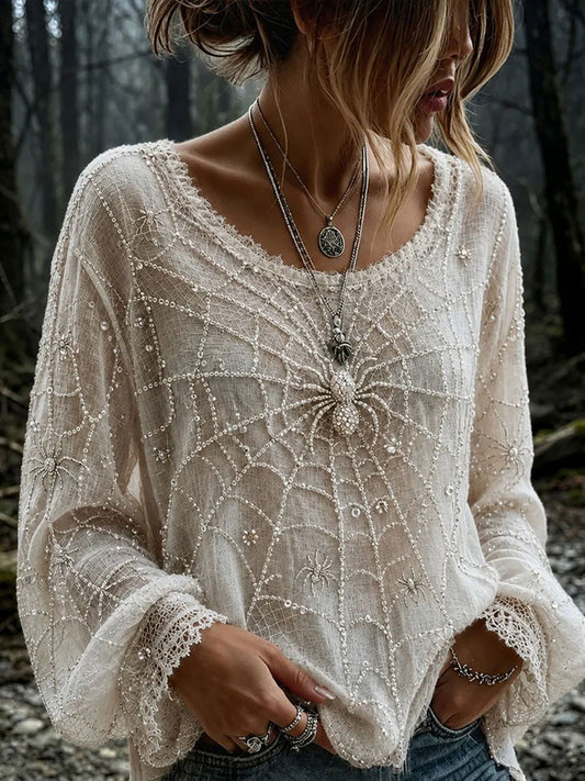 Women's Gothic Style Cotton Linen Shirt