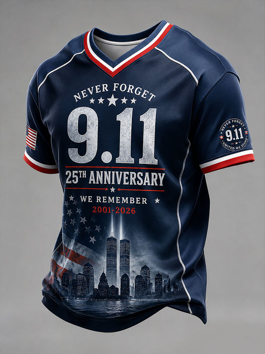 Men's 9.11 Never Forget V-neck T-shirt