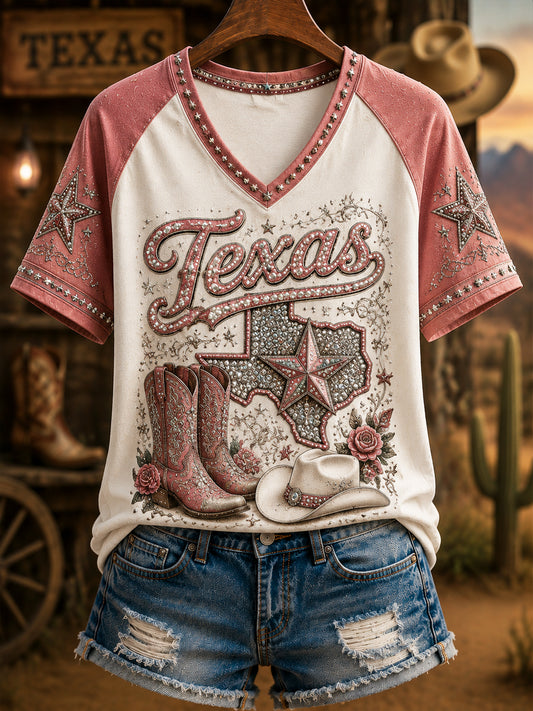 Retro Western Cowboy Country Music Classic Casual T-Shirt
