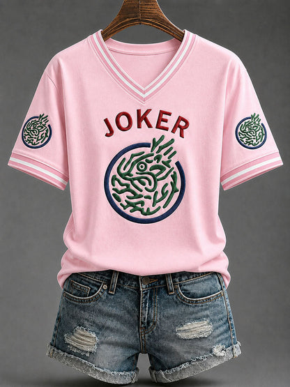 Women's Mahjong Print Casual T-Shirt