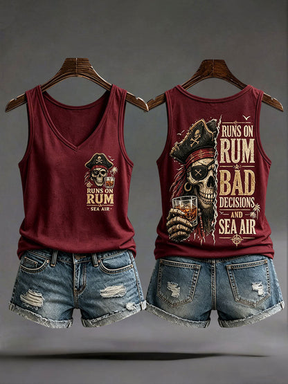 Women's 'Runs On Rum, Bad Decisions, And Sea Air' Vests