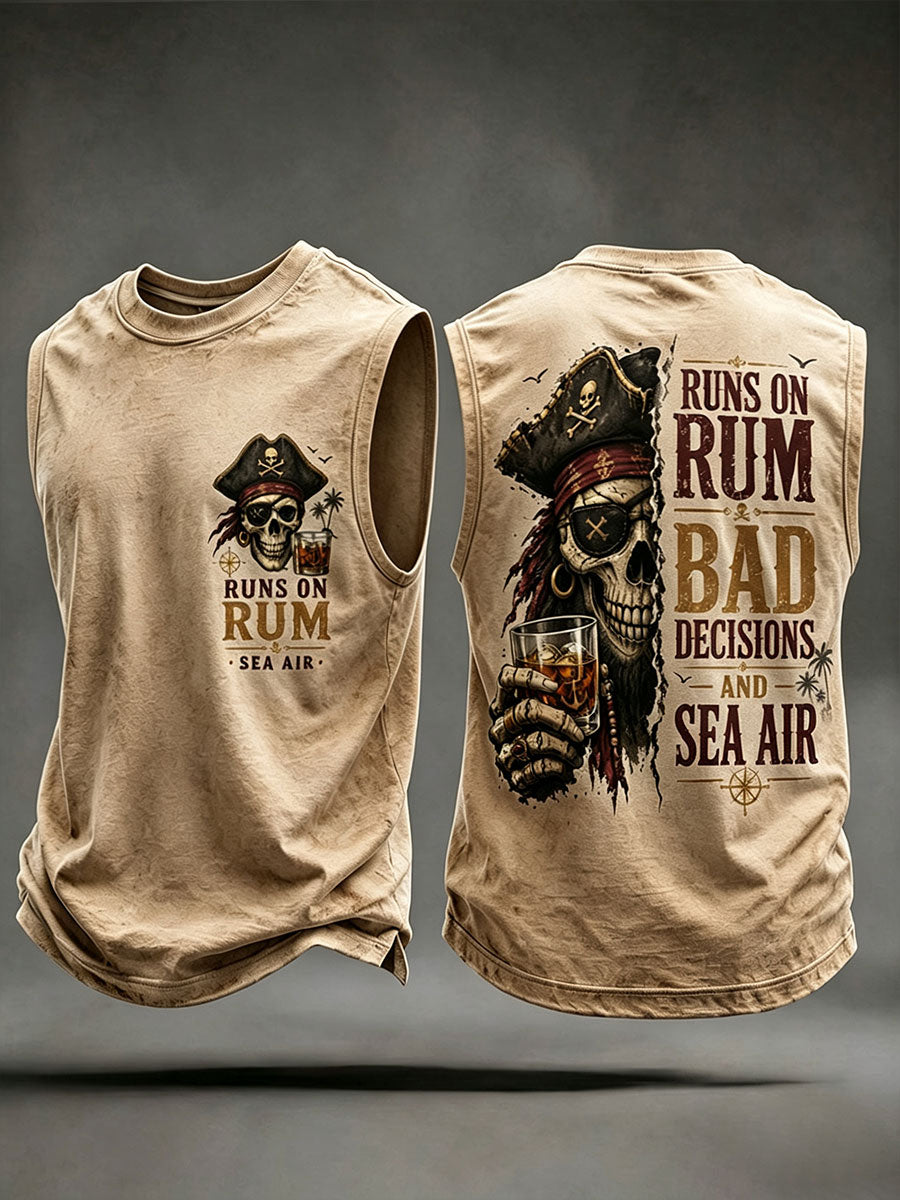 Men's 'Runs On Rum, Bad Decisions, And Sea Air' Vests