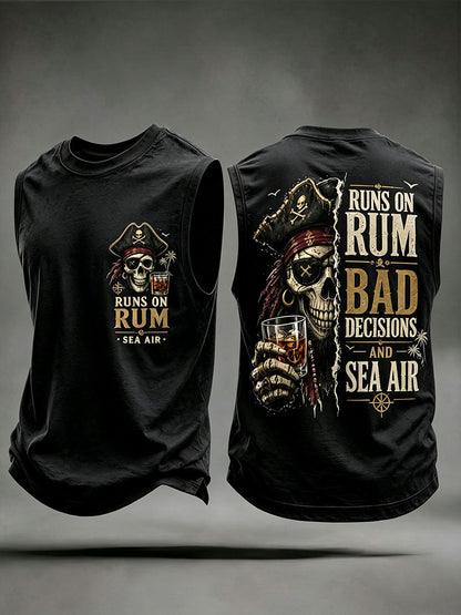 Men's 'Runs On Rum, Bad Decisions, And Sea Air' Vests