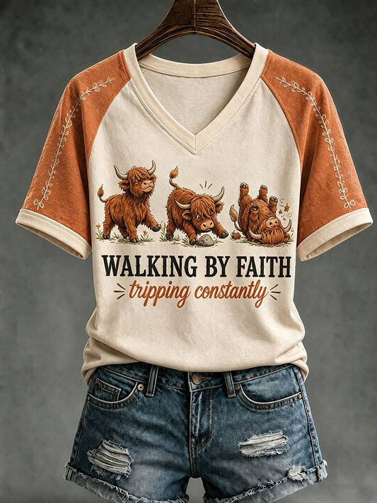 Women's WalkingG By Faith Tripping Constantly T-shirt