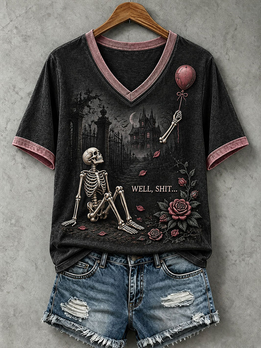 Women's Funny Skeleton T-Shirt