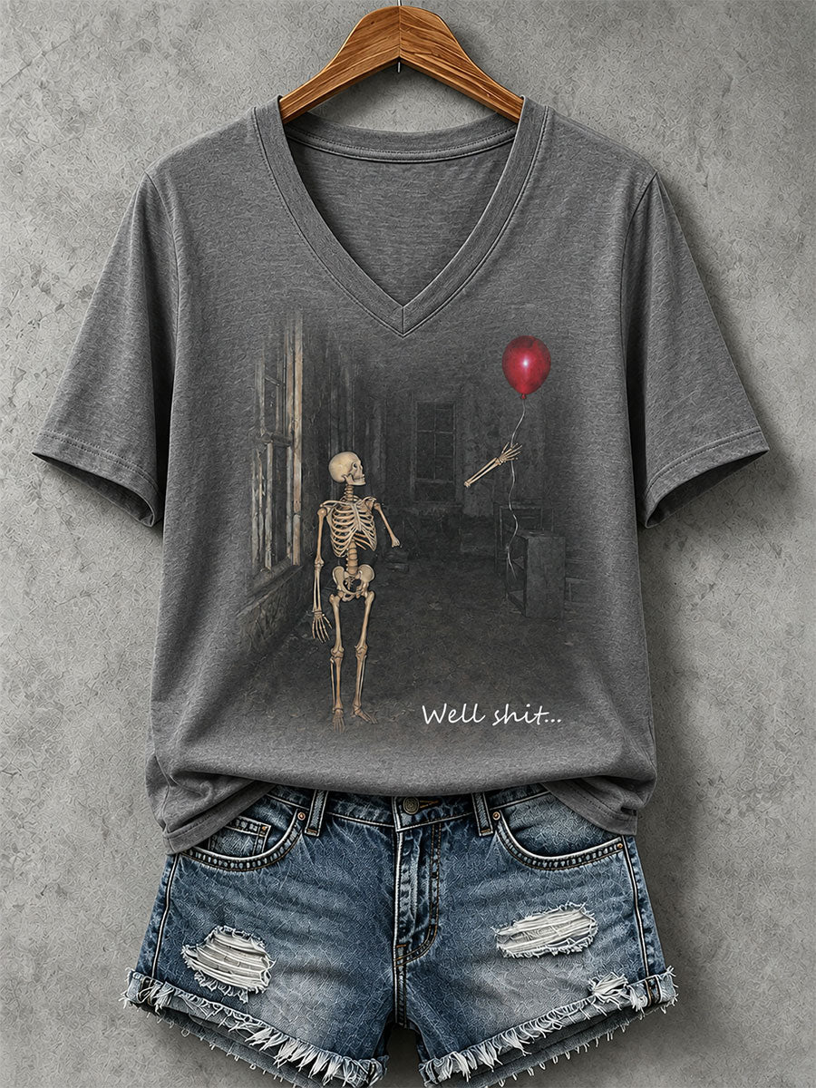 Women's Well Shit Skull T-shirt