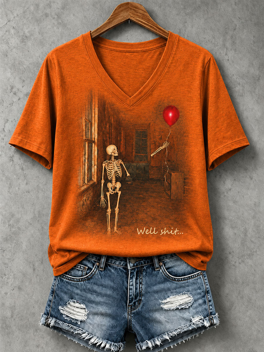 Women's Well Shit Skull T-shirt