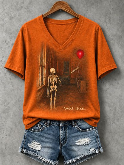 Women's Well Shit Skull T-shirt