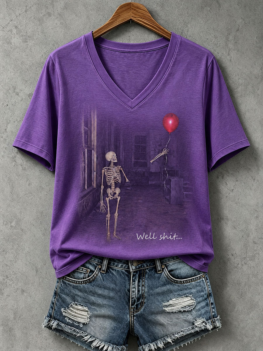 Women's Well Shit Skull T-shirt