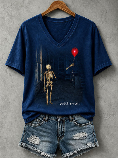 Women's Well Shit Skull T-shirt