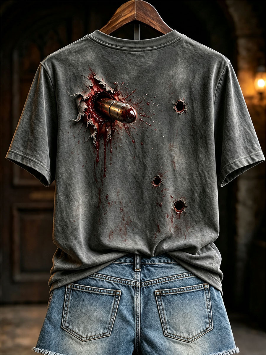 Women's Halloween Bullet Bloody T-Shirts